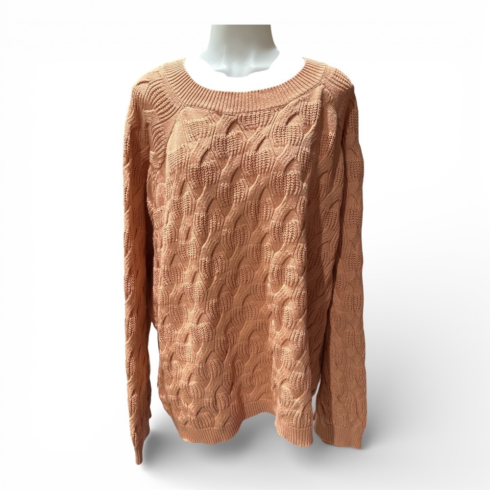 Rachel Comey x Target Textured Knit Sweater Womens 3X Peach Salmon Chunky